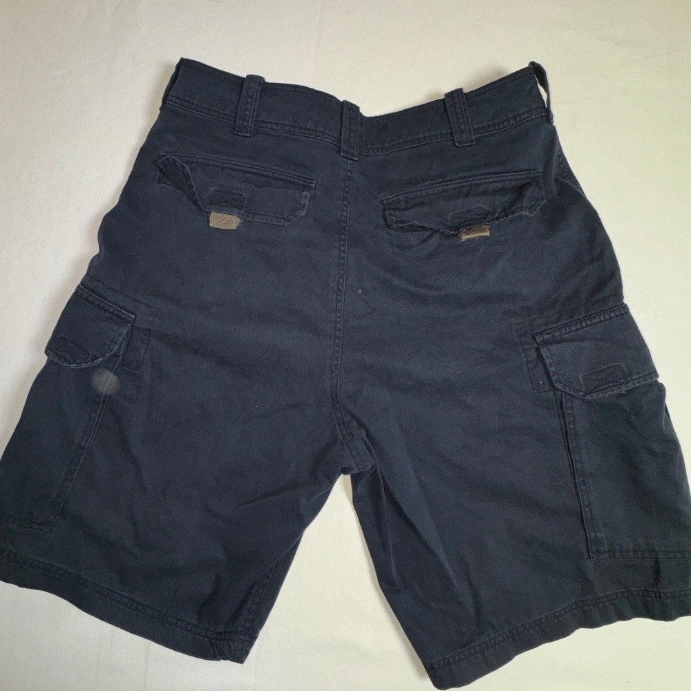 Abercrombie & Fitch Mens Navy Blue Cargo Shorts Size M Cotton Utility T-2083 - Picture 3 of 9
